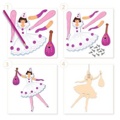 Pantins à colorier Tutus – Djeco