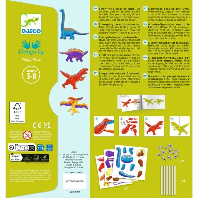 Pantins à colorier Dinos – Djeco