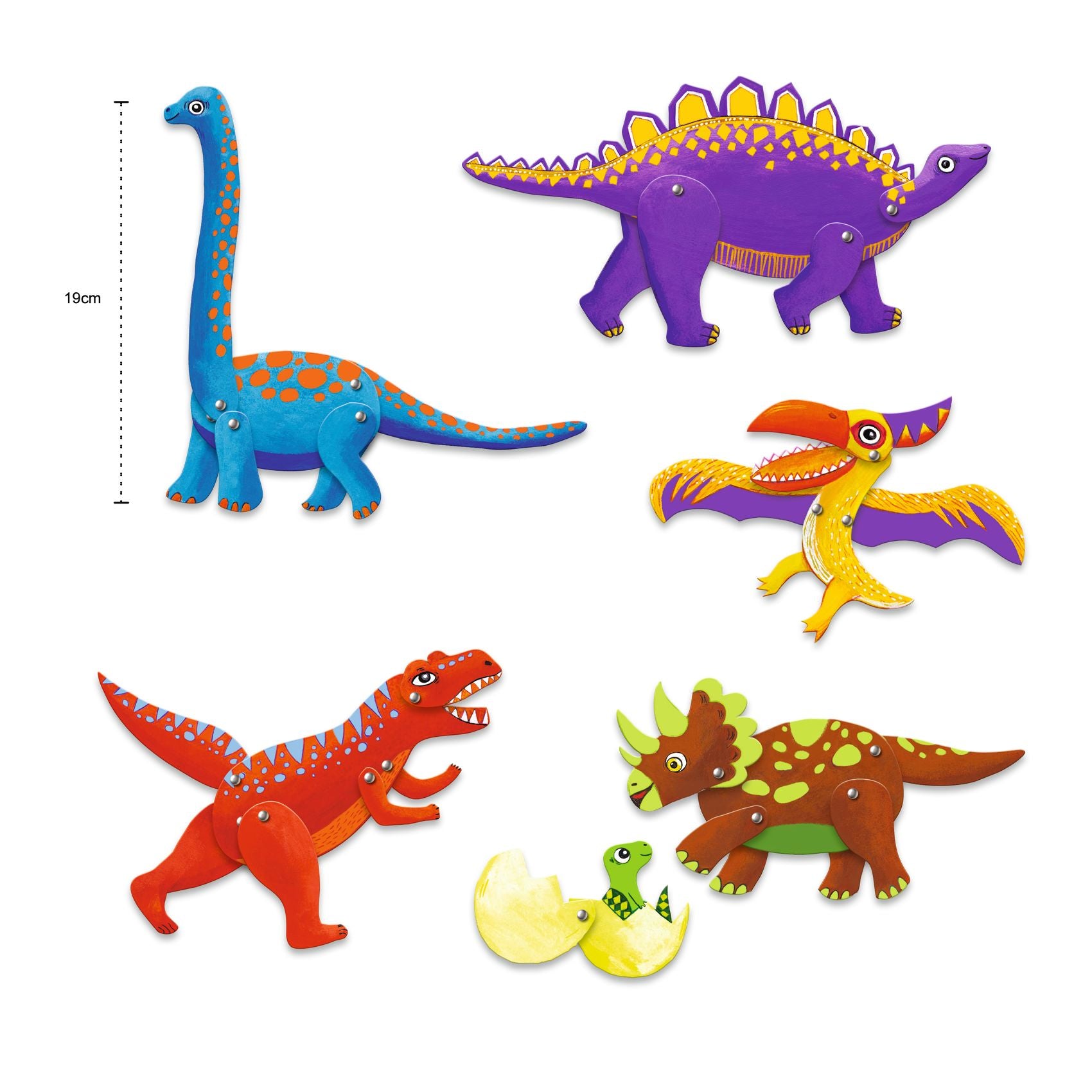 Pantins à colorier Dinos – Djeco