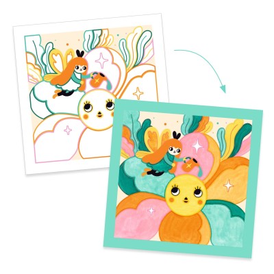 Cartes à peindre Jardin Féérique – Djeco
