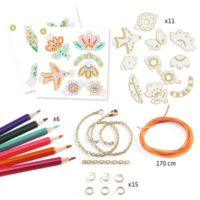 Bijoux en plastique magique Plume et Lotus – Djeco