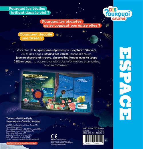 Dis Pourquoi animé – L’Espace | Livre-jeu enfant 3-6 ans