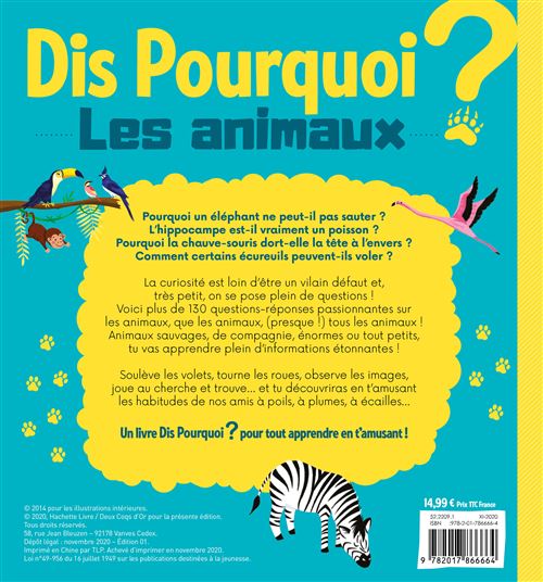 Dis Pourquoi ? Les animaux – Livre avec animations 4-6 ans