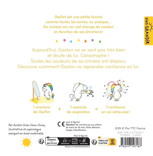 Les émotions de Gaston - : Gaston - J'ai confiance en moi avec figurine