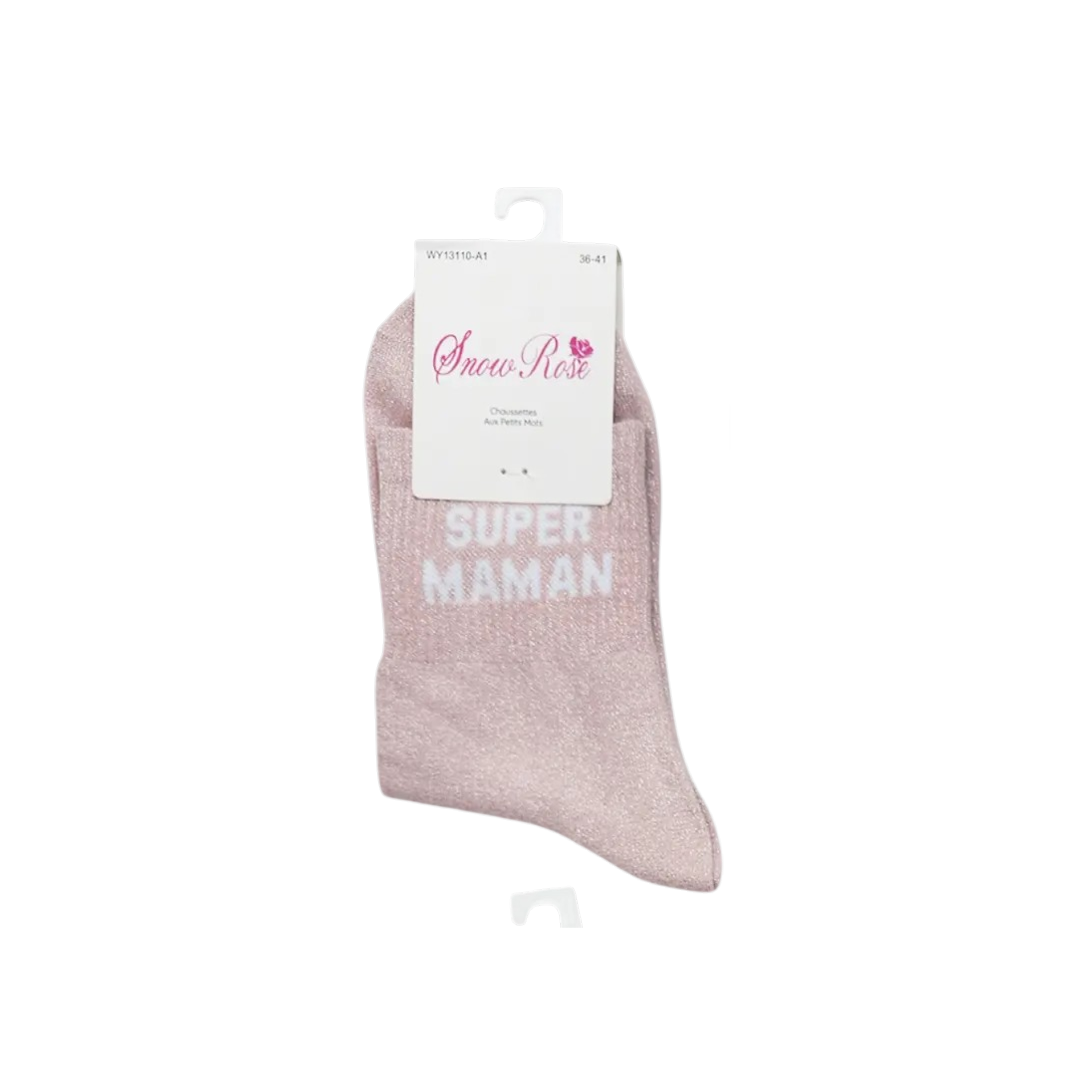 Chaussettes à paillettes – Super maman