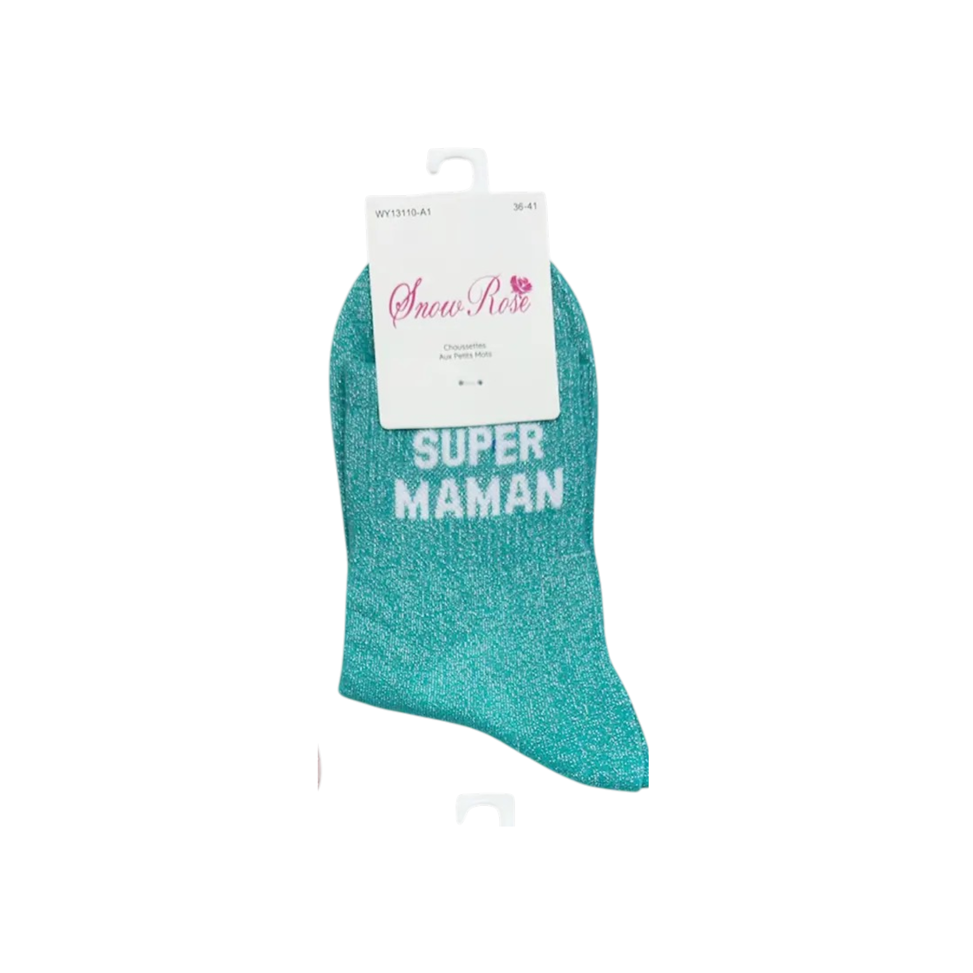 Chaussettes à paillettes – Super maman