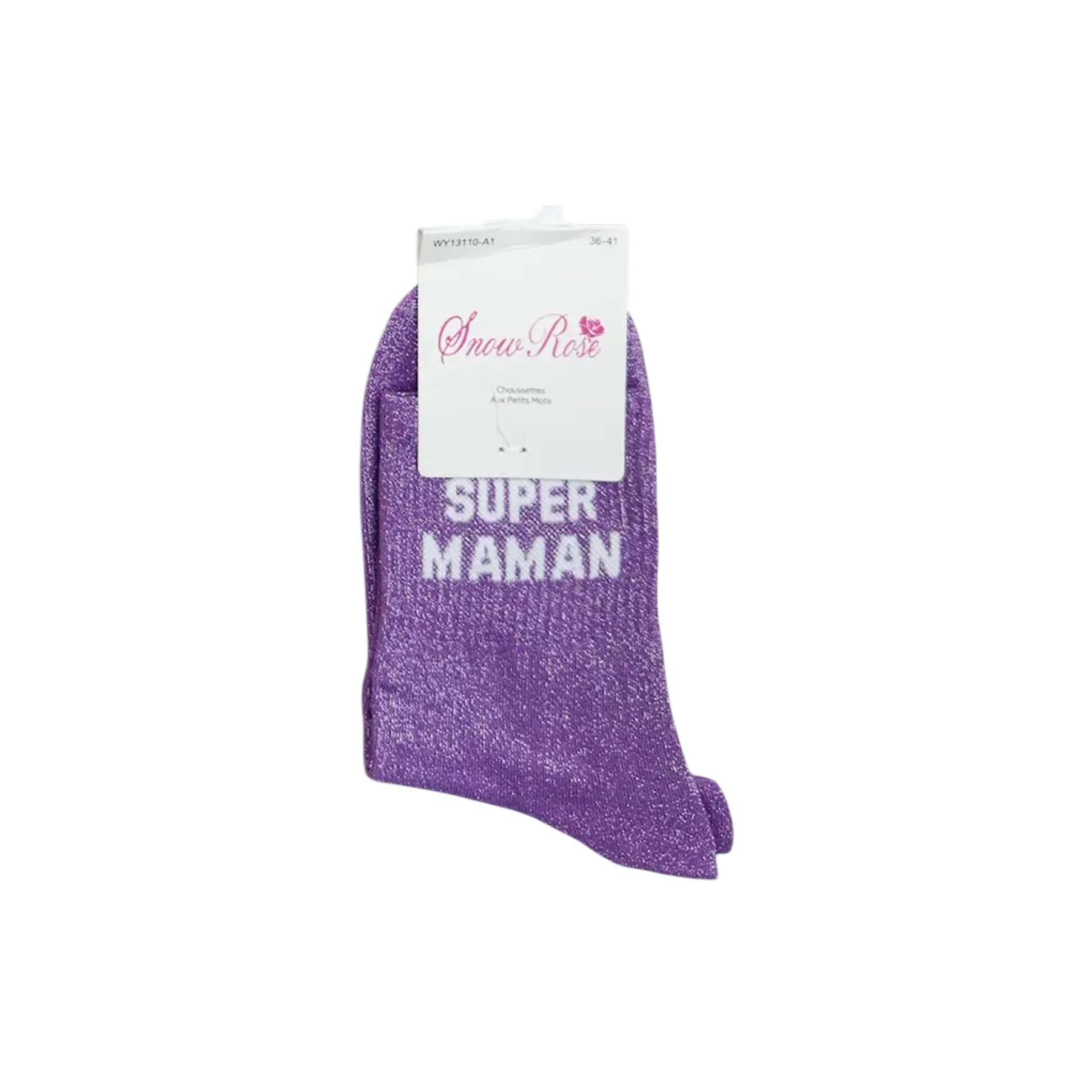Chaussettes à paillettes – Super maman