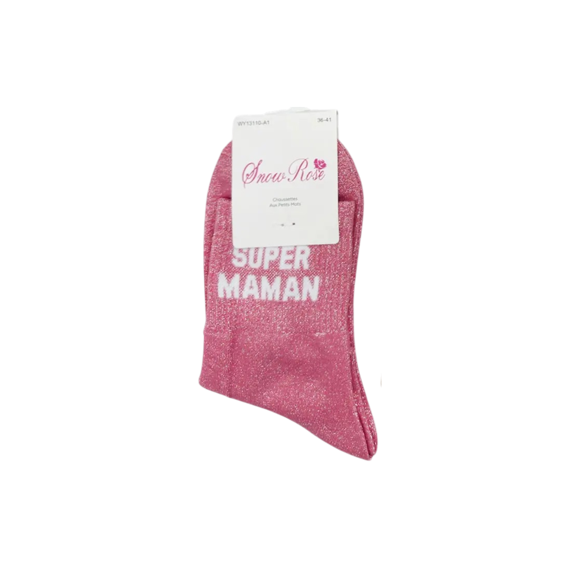 Chaussettes à paillettes – Super maman