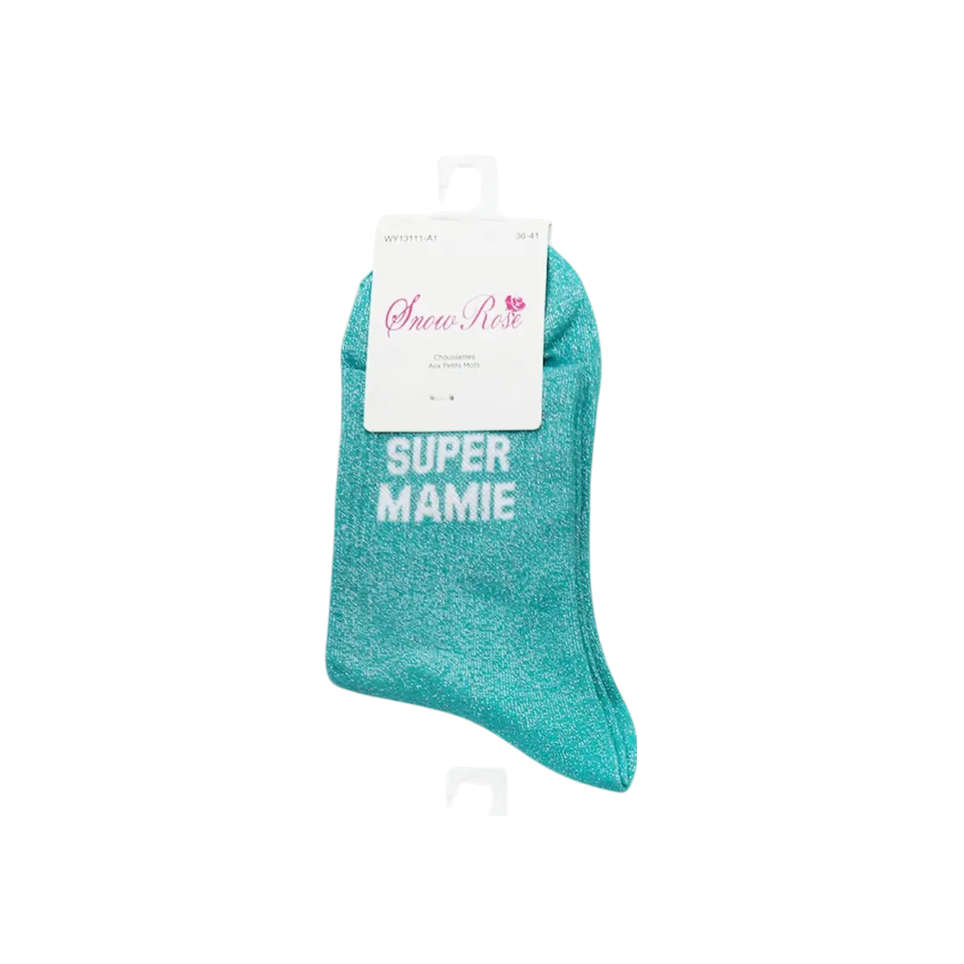 Chaussettes à paillettes – Super Mamie
