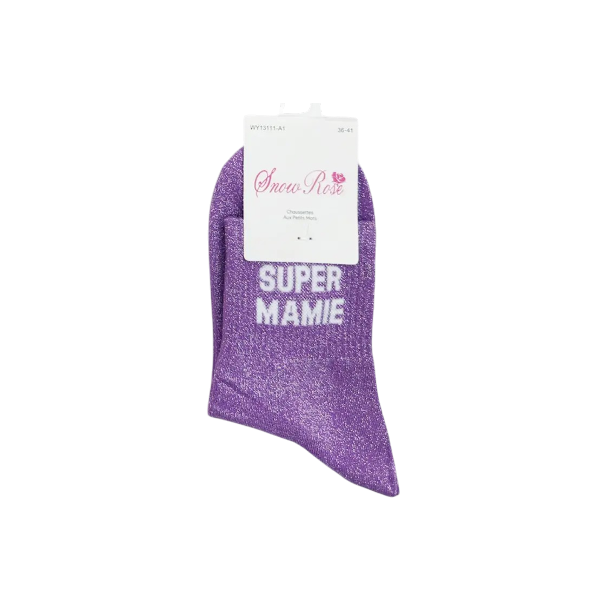 Chaussettes à paillettes – Super Mamie
