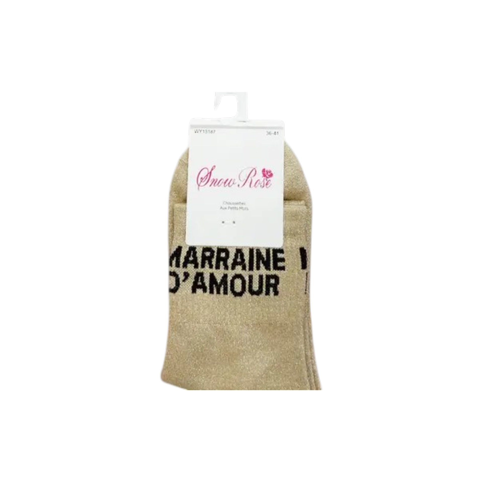 Chaussettes à paillettes – Marraine d'amour