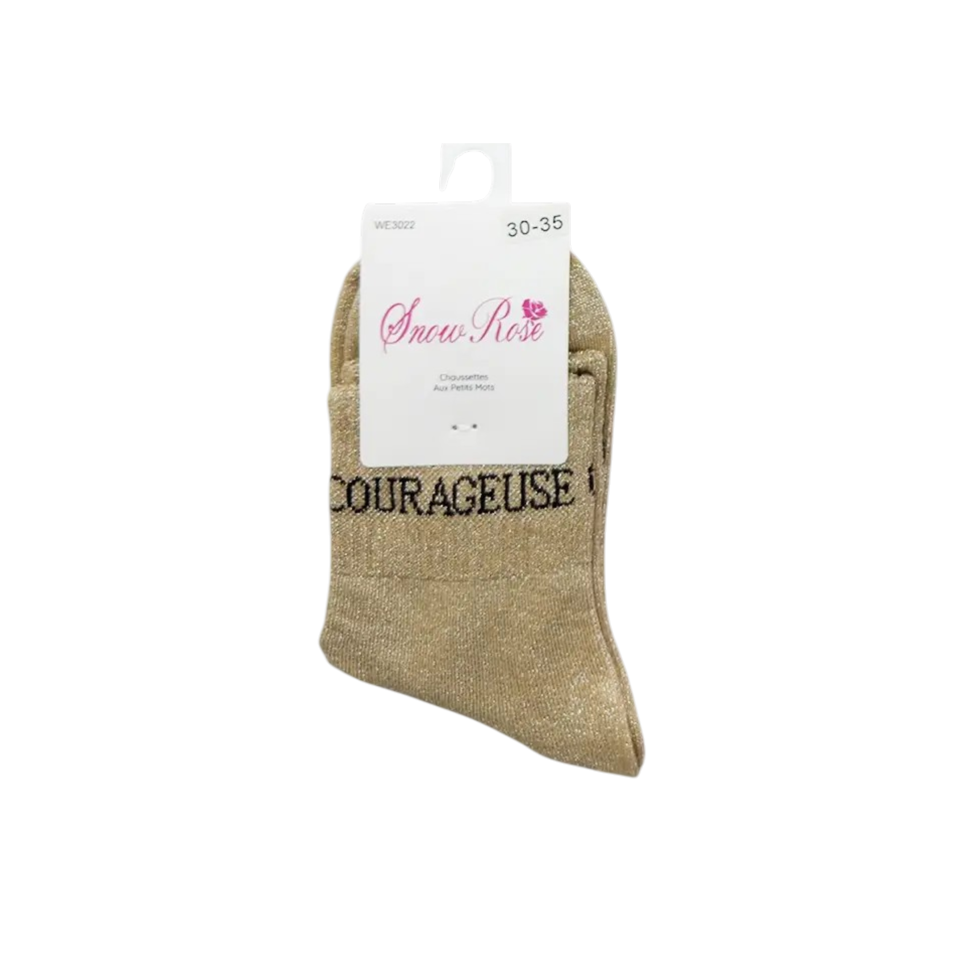 Chaussettes à paillettes – Courageuse