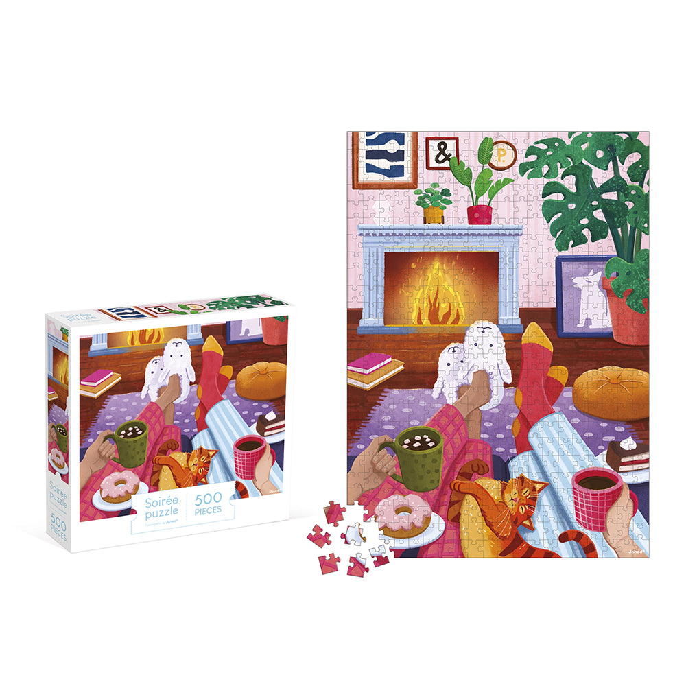 Puzzle soirée au coin du feu - 500pièces