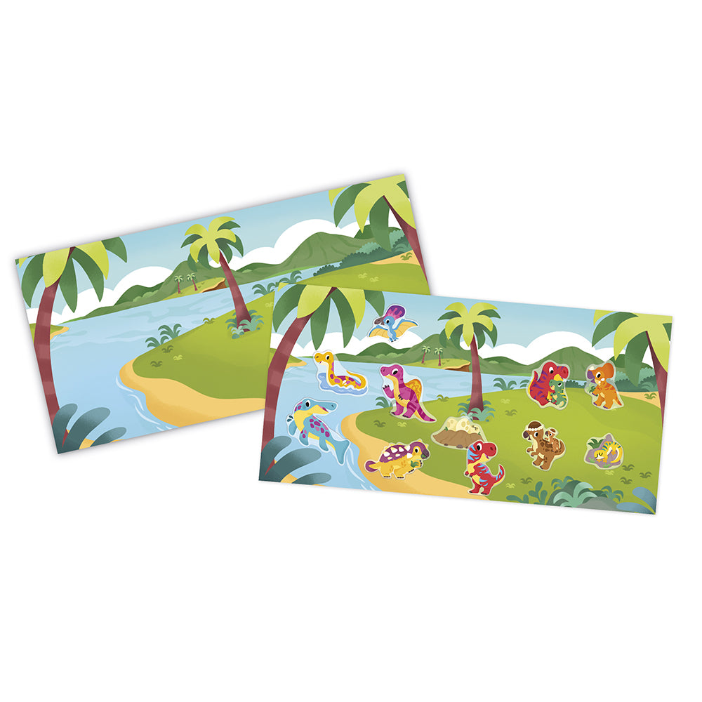 Stickers épais repositionnables - Dinosaures