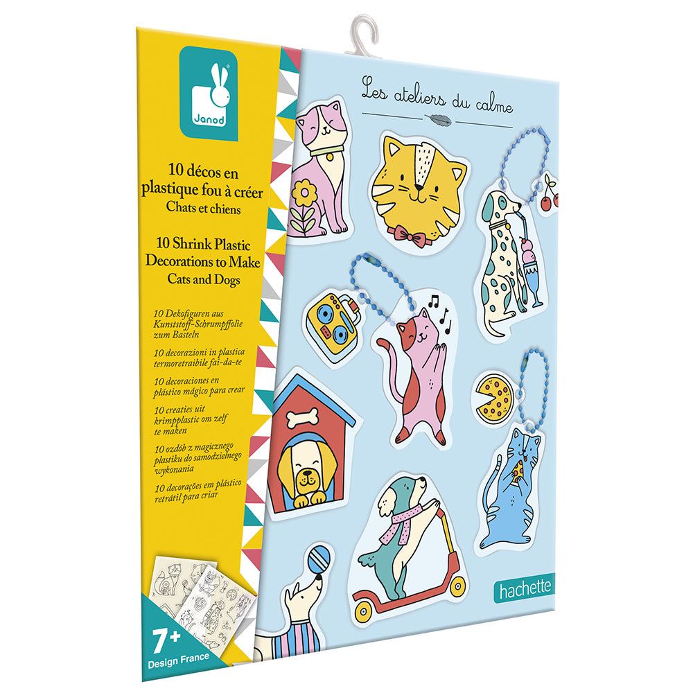 10 décorations en plastique fou à créer - chiens & chats
