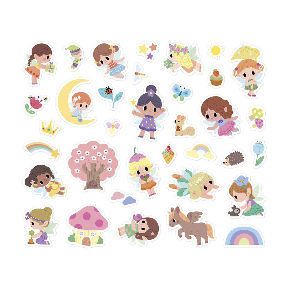 200 stickers en planche fées