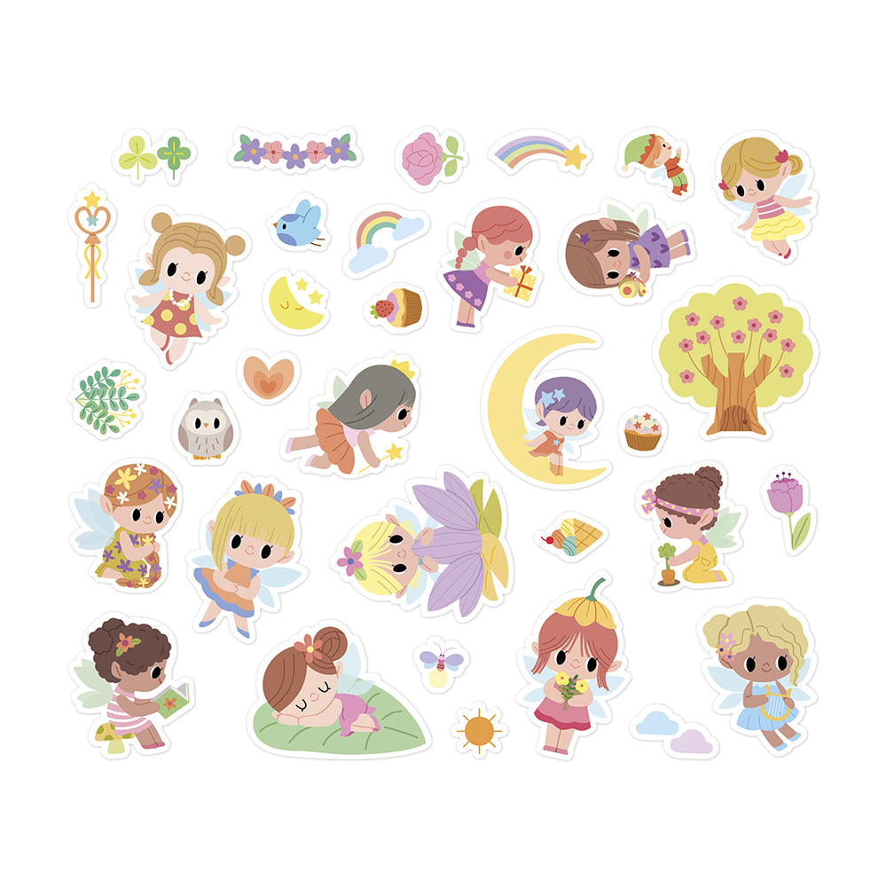 200 stickers en planche fées