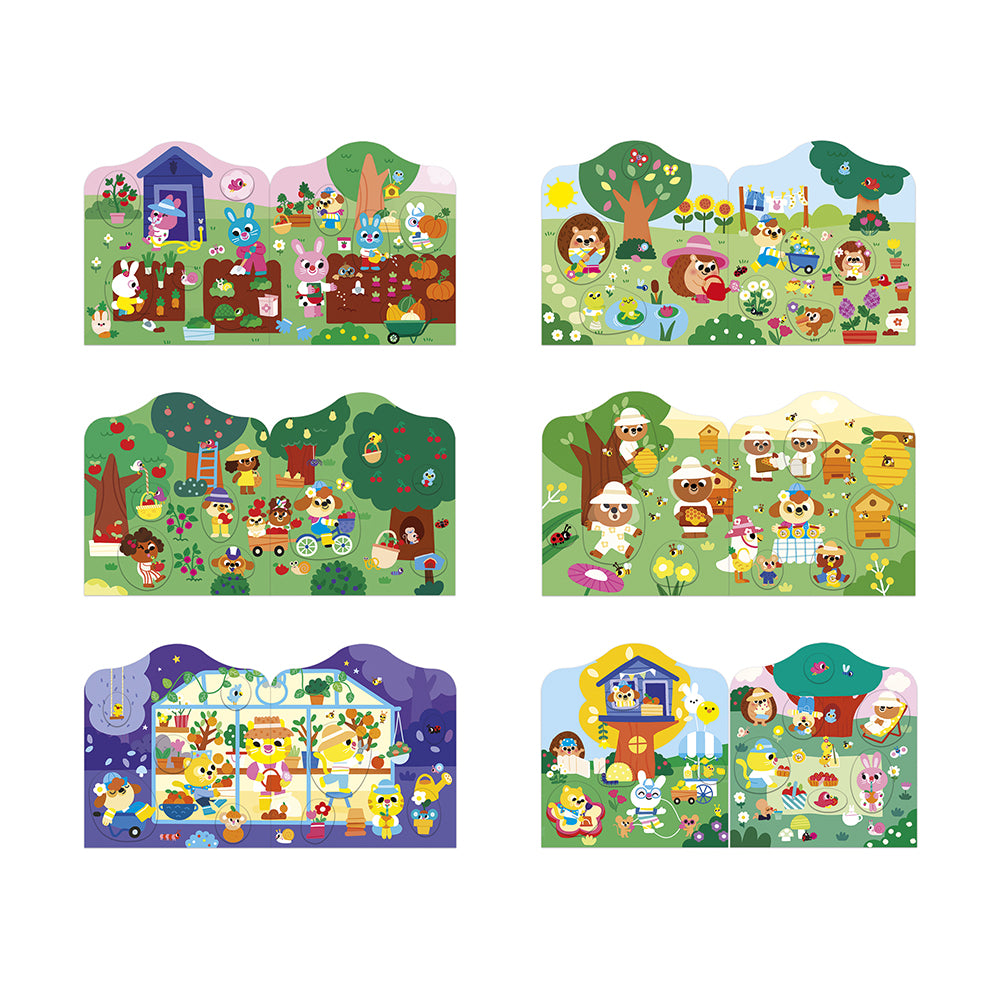 Cahier de stickers et décors le jardin