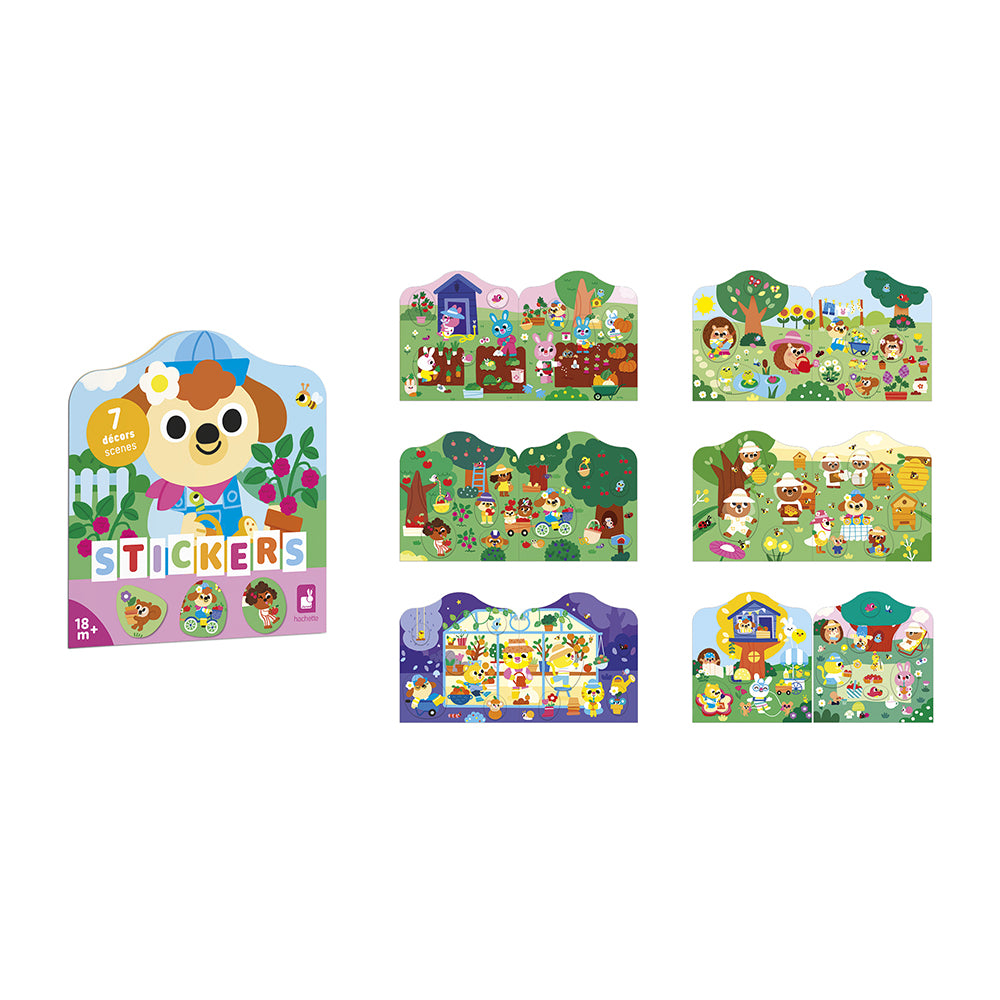 Cahier de stickers et décors le jardin