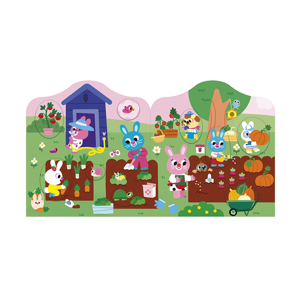 Cahier de stickers et décors le jardin