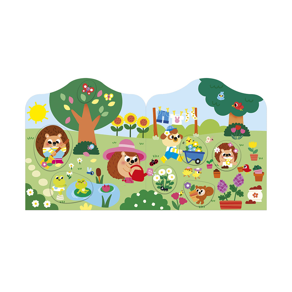 Cahier de stickers et décors le jardin