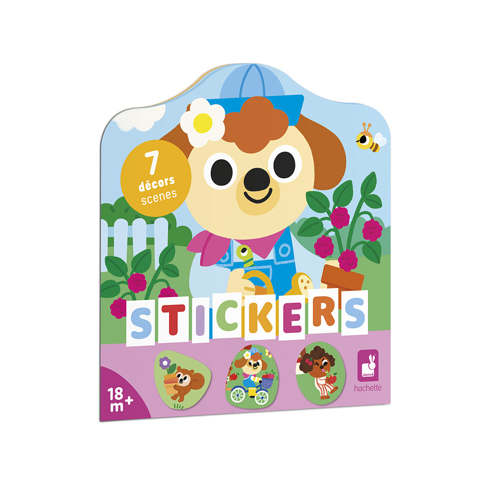Cahier de stickers et décors le jardin