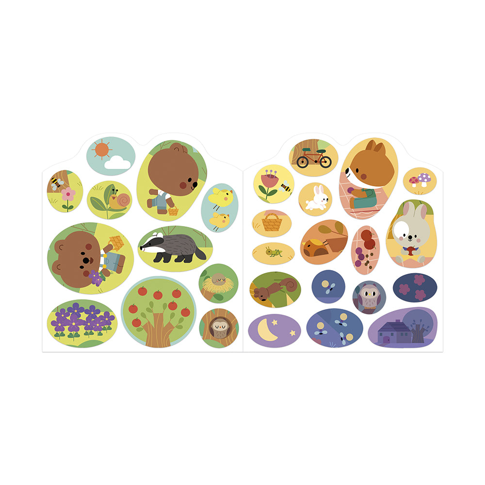 Cahier de stickers et décors la forêt