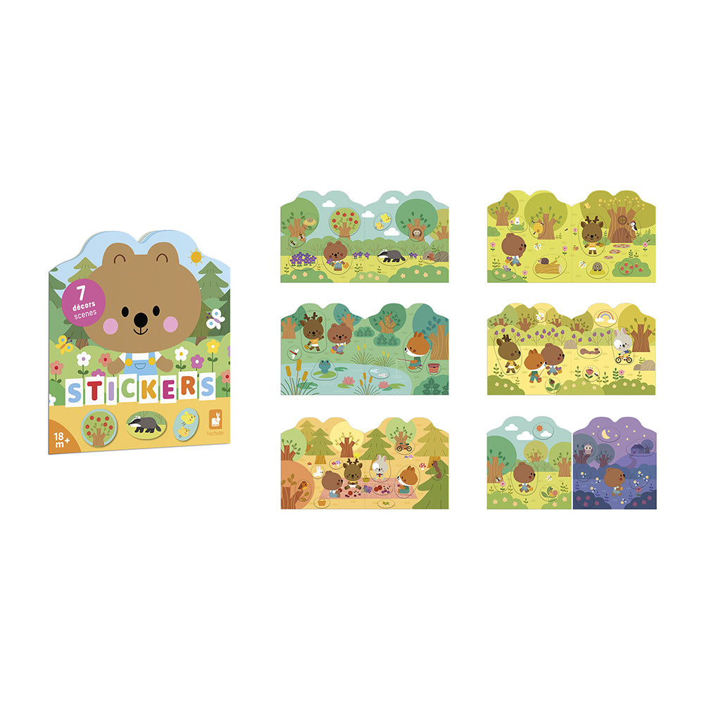 Cahier de stickers et décors la forêt