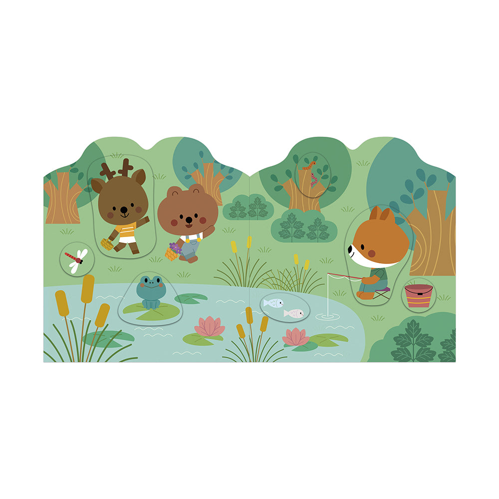 Cahier de stickers et décors la forêt