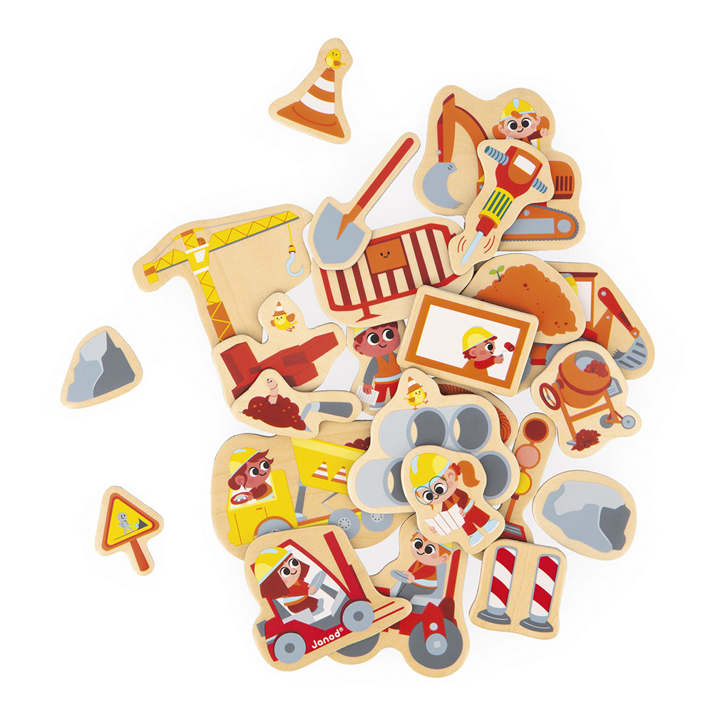 Magnets - Engins de chantier 24pièces