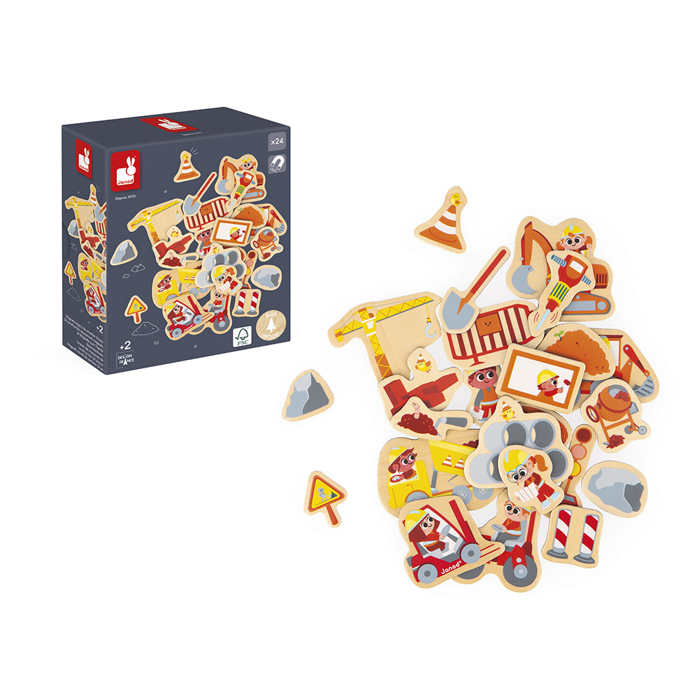 Magnets - Engins de chantier 24pièces
