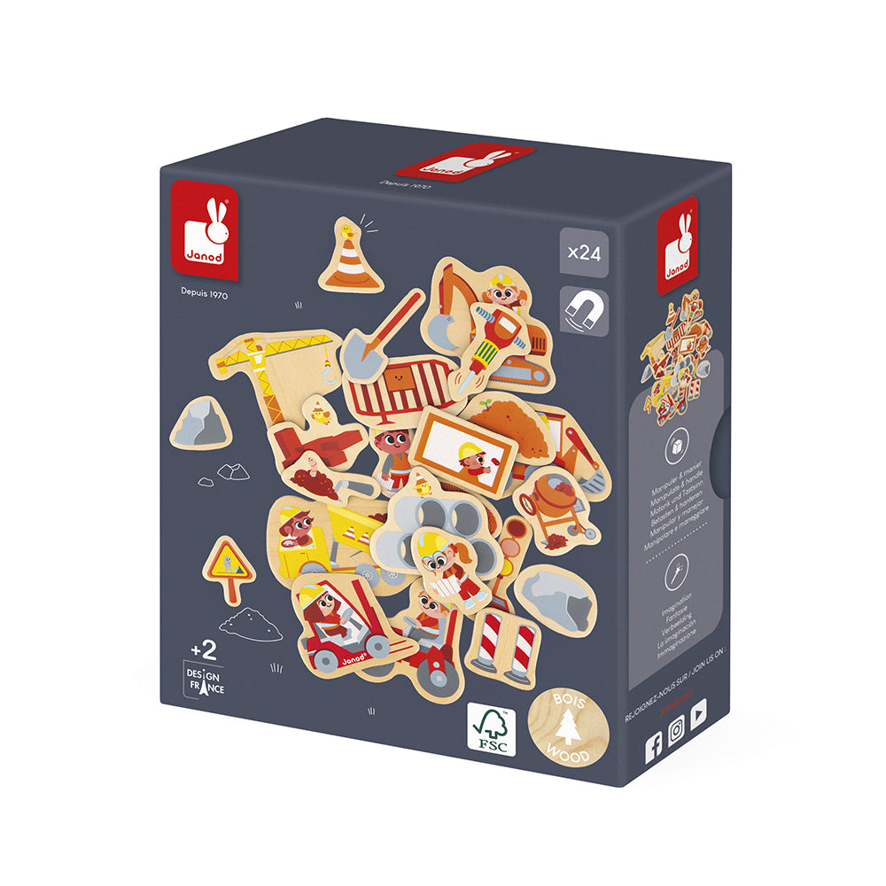 Magnets - Engins de chantier 24pièces