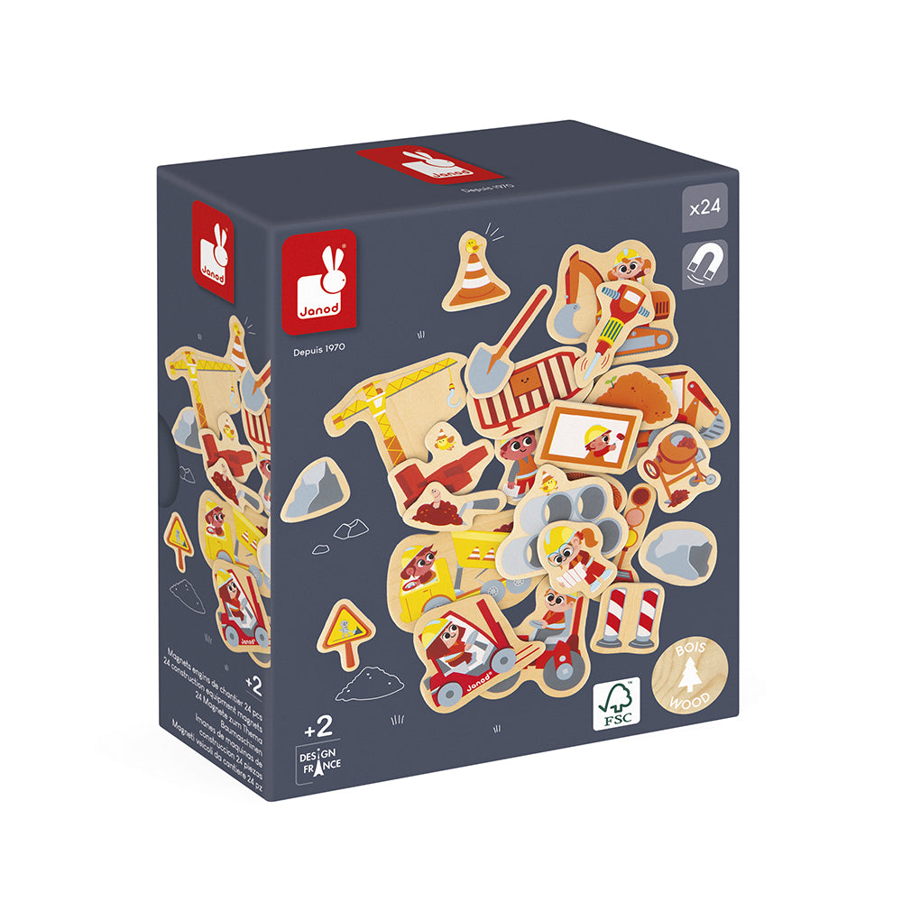 Magnets - Engins de chantier 24pièces