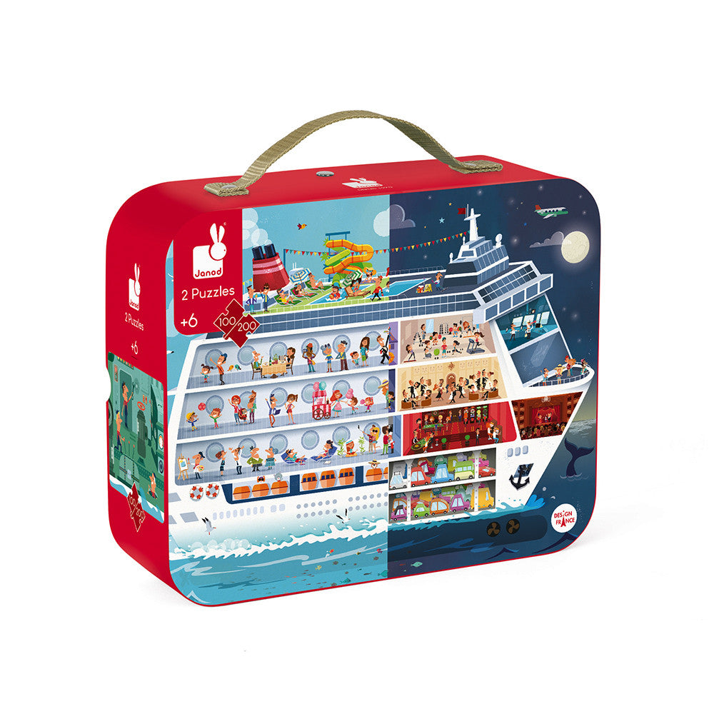 2 puzzles bateau de croisière 100 & 200 pièces