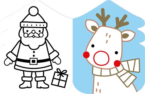 Je colorie sans dépasser - Noël - avec du doré !