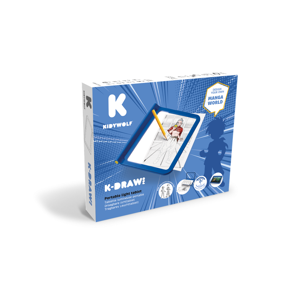 K-DRAW-PRO Tablette lumineuse nomade bleu Manga