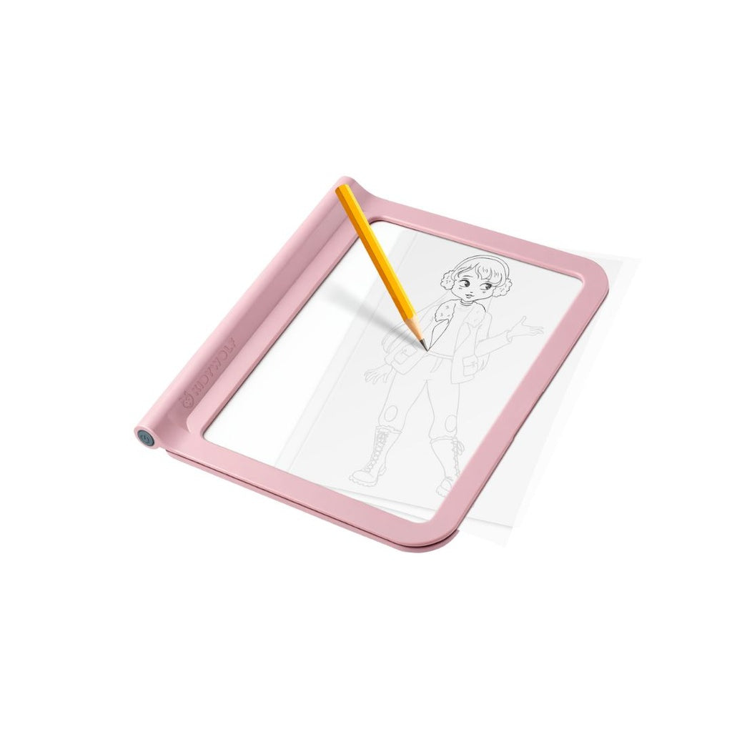KIDYDRAW-PRO - Tablette lumineuse nomade rose Dessinons la mode