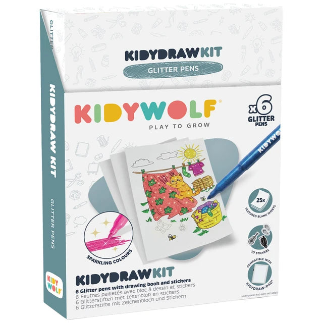 KIDYDRAW KIT – Stylos pailletés – Kidywolf