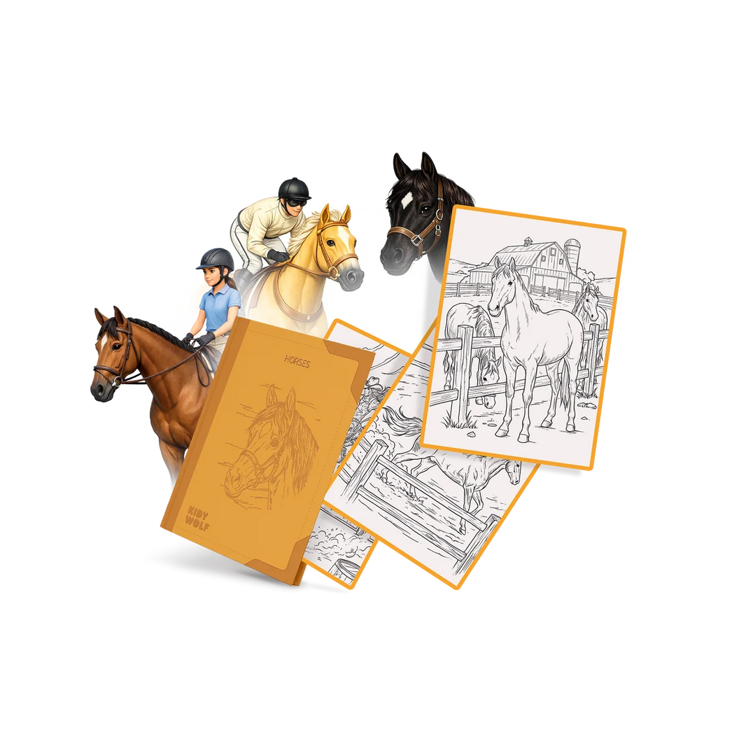 Recharge KIDYDRAW-PAD – Chevaux – Kidywolf