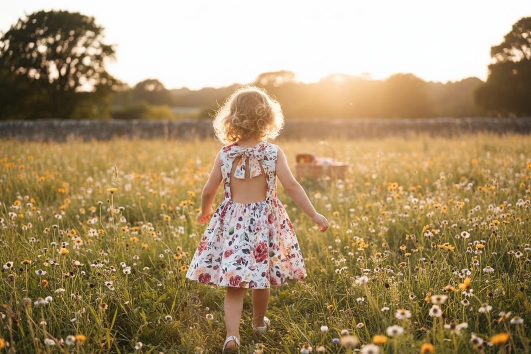 Robe Cocotte – Nœud au dos | Robe fille printemps été