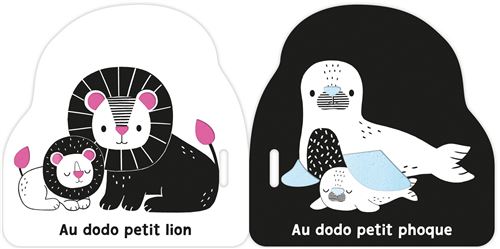 Mon premier livre poussette en noir et blanc - Au dodo