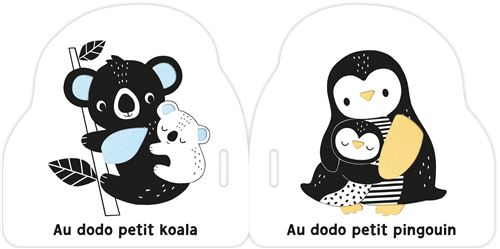 Mon premier livre poussette en noir et blanc - Au dodo