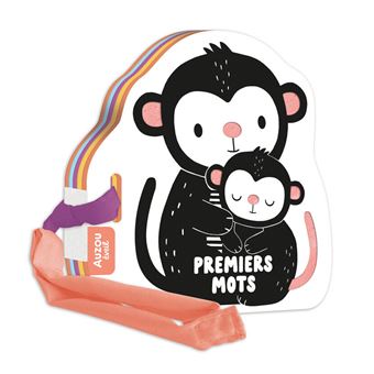 Mon premier livre poussette en noir et blanc - Premiers mots