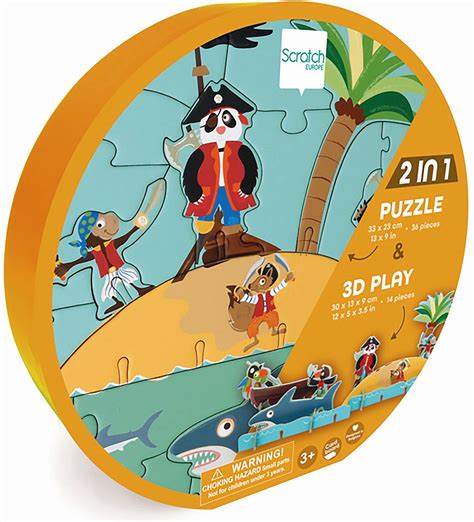 SCRATCH PUZZLE COMPACT 29PCS CONTOUR PIRATE