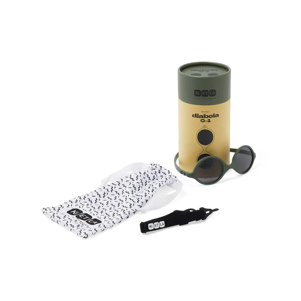 Lunettes de soleil bébé DIABOLA – Kaki