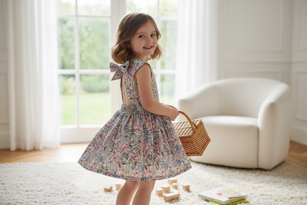 Robe Cocotte – Nœud au dos | Robe fille printemps été