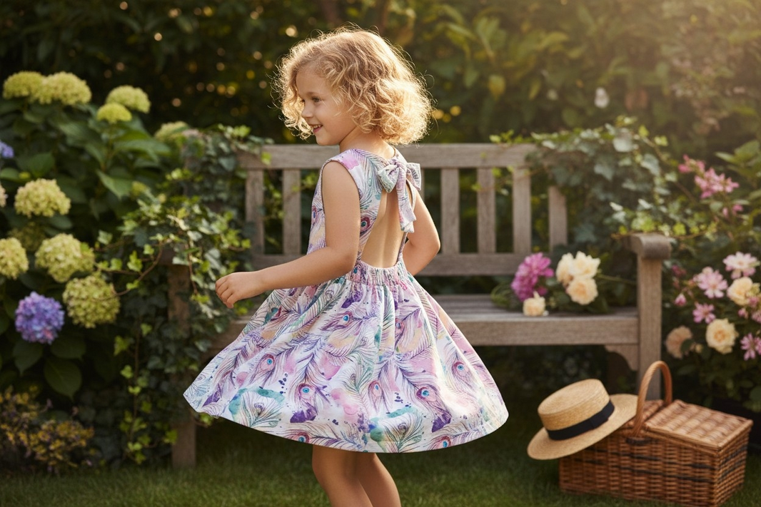 Robe Cocotte – Nœud au dos | Robe fille printemps été