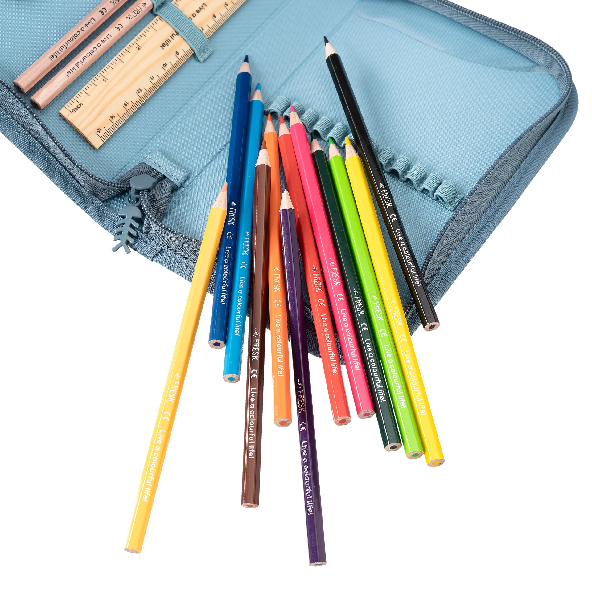 Trousse garnie Fresk – Dino – Crayons et accessoires