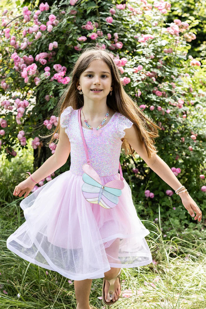 Robe Twirl à Sequins Roses