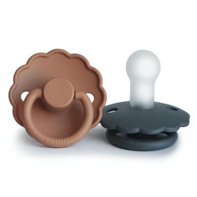 Tétines en silicone 2 pièces Daisy Graphite/peach bronze